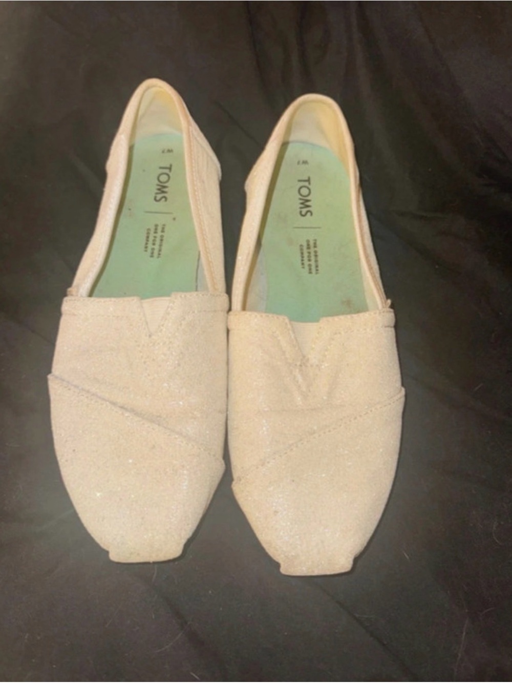 TOMS Wedding Collection Ivory Bridal Flats Women’s Size 7